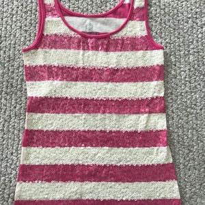 Old Navy Nautical Sequin Stripe Tank Top S